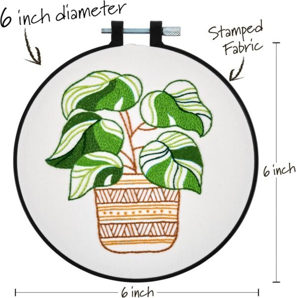 Bucilla Potted Beauty | Stamped Embroidery Kit | 49534E