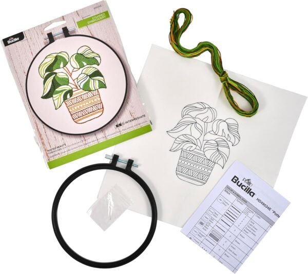 Bucilla Potted Beauty | Stamped Embroidery Kit | 49534E