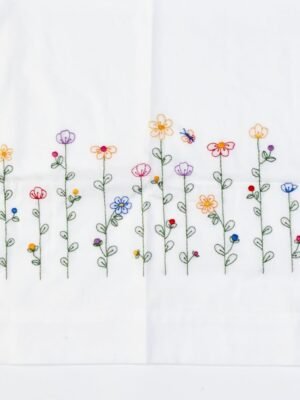 Bucilla Tall Flowers Multicolor | Stamped Embroidery Kit | 65431