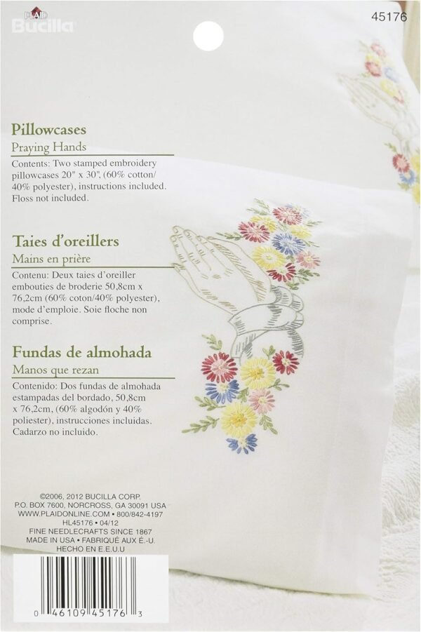 Bucilla Praying Hands | Stamped Embroidery Kit | 45176 Bucilla Praying Hands | Stamped Embroidery Kit | 45176