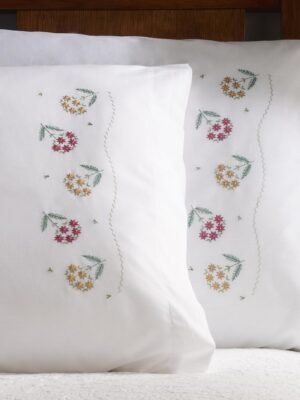 Bucilla Daisy Bouquet | Stamped Pillowcase Kit | 46063