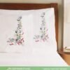 Bucilla Blue and Violet Bouquet | Stamped Pillowcase Kit | 46127