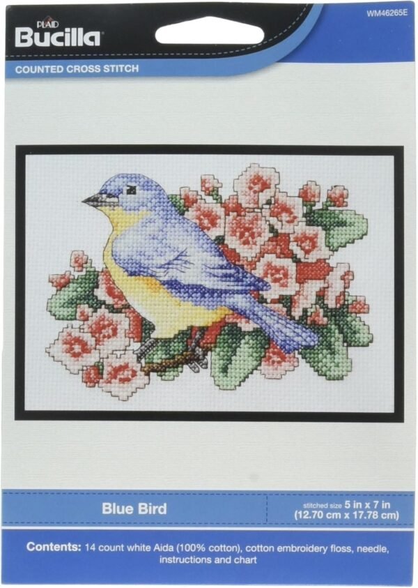 Bucilla Blue Bird Counted Cross Stitch Kit WM46265E - main product photo Bucilla Blue Bird Counted Cross Stitch Kit WM46265E - main product photo