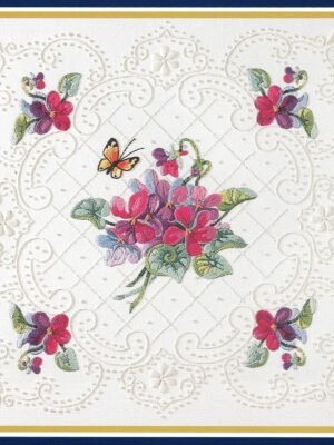 Bucilla Violets | Stamped Embroidery Candlewicking Pillow Kit | 42742