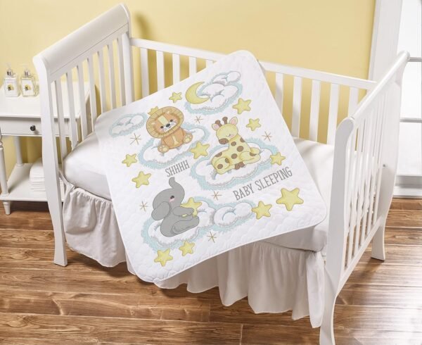 Bucilla Lullaby Safari | Stamped Cross Stitch Crib Cover Kit | 678805
