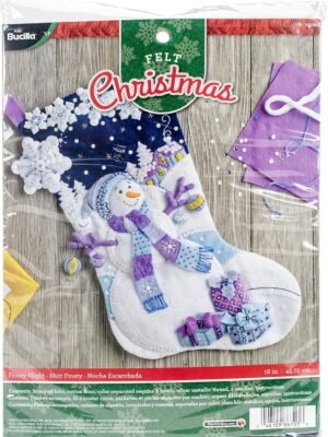 Bucilla Frosty Night | Kit de media navideña de fieltro | 86703
