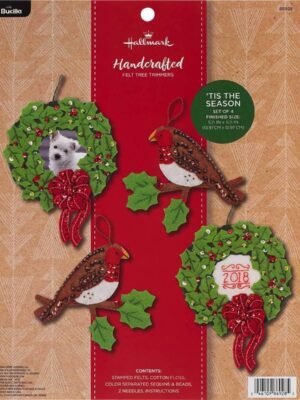bucilla-86928-hallmark-felt-ornament-kit-5-x7-tis-the-season-86928-primary Bucilla Tis the Season | Hallmark Felt Ornament Kit | 86928 product image