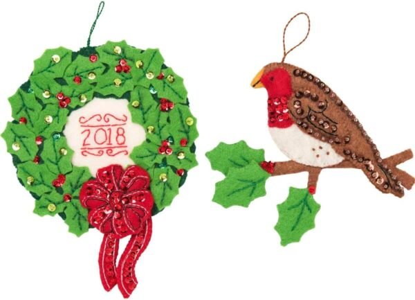 Bucilla Tis the Season | Kit de adornos de fieltro | 86928