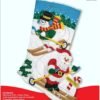 Bucilla Downhill Skiers | Kit de media navideña de fieltro | 86932E