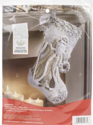 Bucilla Elegant Christmas | Felt Applique Stocking Kit | 86977E