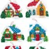Bucilla Christmas Village | Kit de adornos de fieltro | 89218E