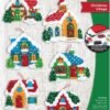 Bucilla Christmas Village | Kit de adornos de fieltro | 89218E