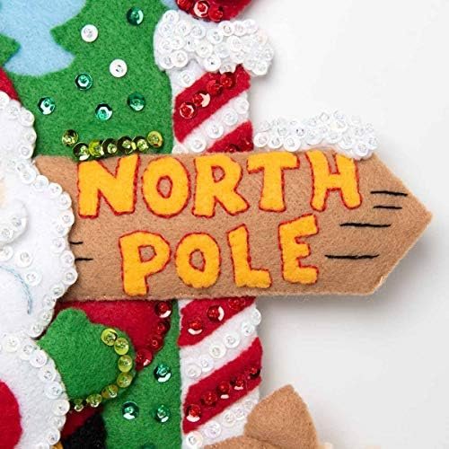 bucilla-89228e-felt-applique-christmas-stocking-kit-18-north-pole-santa-89228e-variant-03 Bucilla North Pole Santa | Felt Applique Christmas Stocking Kit | 89228E