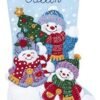 bucilla-89232e-felt-applique-christmas-stocking-kit-18-snow-family-portr-89232e-variant-01 Bucilla Snow Family Portrait | Kit de media navideña de fieltro | 89232E
