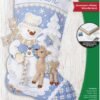 Bucilla Snowman's Winter Wonderland | Felt Applique Christmas Stocking Kit | 89245E