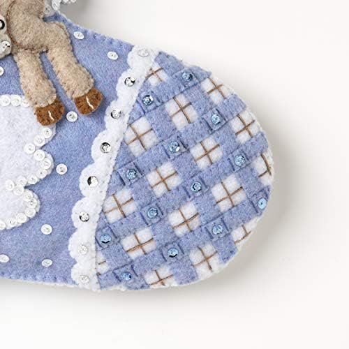 Bucilla Snowman's Winter Wonderland | Felt Applique Christmas Stocking Kit | 89245E