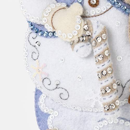 Bucilla Snowman's Winter Wonderland | Felt Applique Christmas Stocking Kit | 89245E