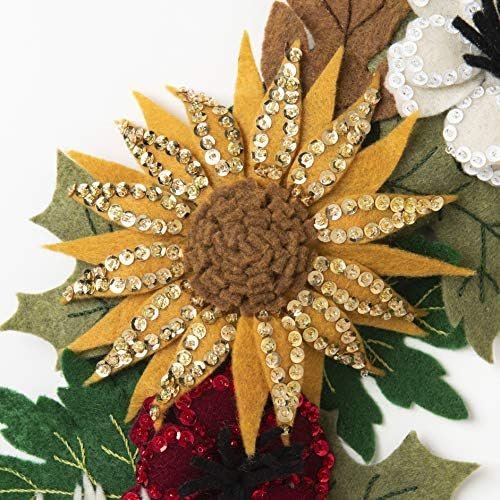 Bucilla Floral Fall | Felt Applique Wreath Kit | 89278E
