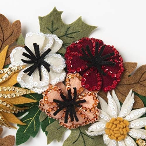 Bucilla Floral Fall | Felt Applique Wreath Kit | 89278E