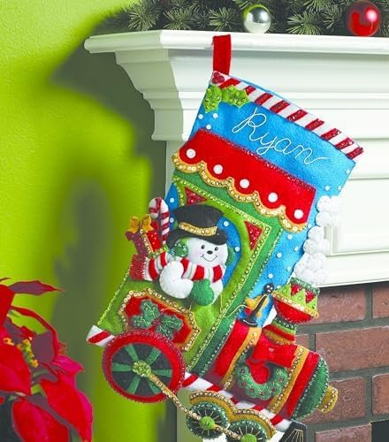 Bucilla Candy Express | Felt Applique Christmas Stocking Kit | 418717
