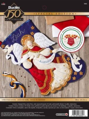 Bucilla Christmas Angel | Kit de media navideña de fieltro | 86860