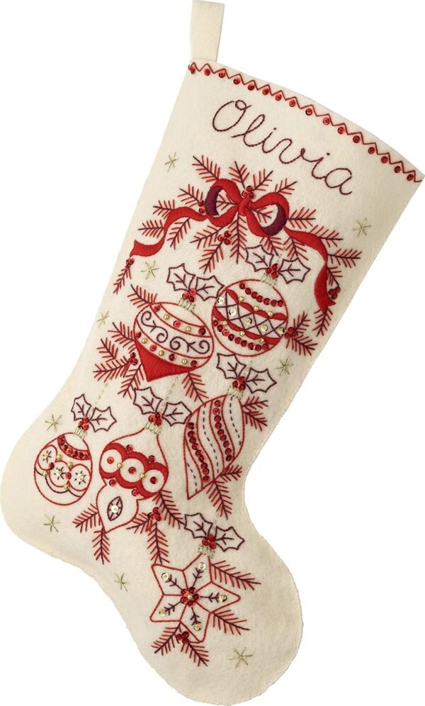 Bucilla Classic Christmas | Kit de media navideña de fieltro | 89532E