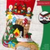 bucilla-felt-applique-18-stocking-making-kit-holiday-hearth-perfect-for-89486e-primary Bucilla Holiday Hearth | Kit de media navideña de fieltro | 89486E