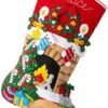 bucilla-felt-applique-18-stocking-making-kit-holiday-hearth-perfect-for-89486e-variant-05 Bucilla Holiday Hearth | Kit de media navideña de fieltro | 89486E