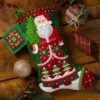 Bucilla Santa's Quilted Delight | Felt Applique Christmas Stocking Kit | 89734E