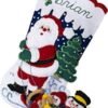 Bucilla Sledding with Santa | Kit de media navideña de fieltro | 89477E