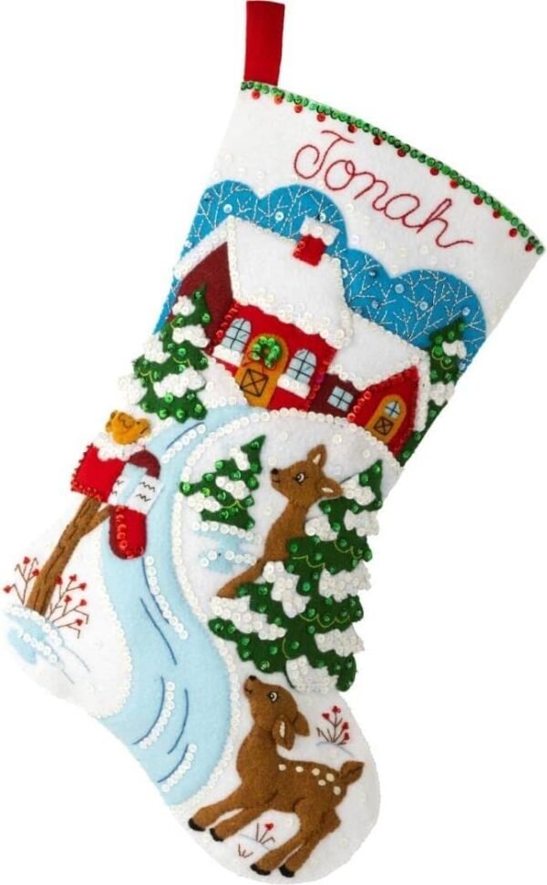 bucilla-felt-applique-18-stocking-making-kit-winter-days-perfect-for-diy-89464e-primary Bucilla Winter Days | Felt Applique Christmas Stocking Kit | 89464E