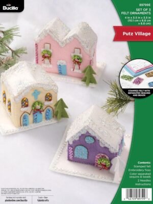 Bucilla Putz Village | Felt Applique Ornament Kit | 89799E product image