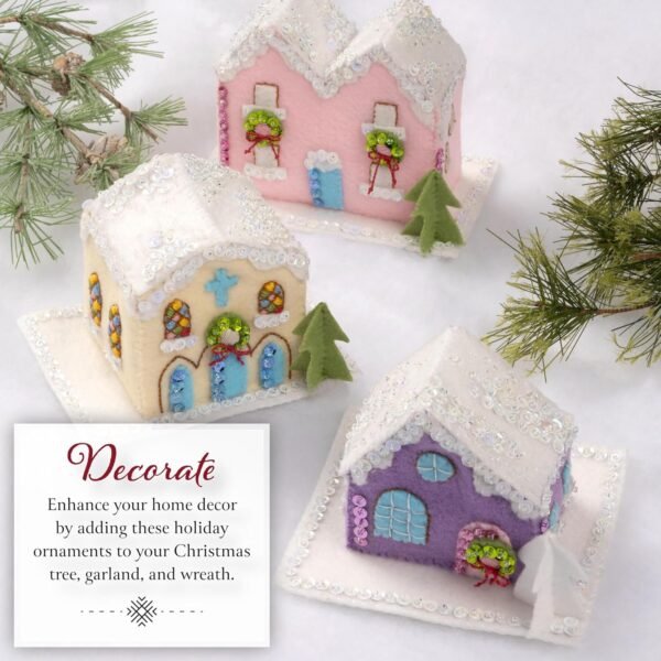 Bucilla Putz Village | Felt Applique Ornament Kit | 89799E product image