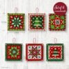 Bucilla Holiday Quilt Squares | Kit de adornos de fieltro | 89753E
