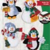 Bucilla Polar Pal Parade | Felt Applique Ornament Kit | 89731E product image