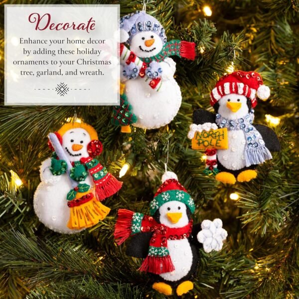 Bucilla Polar Pal Parade | Felt Applique Ornament Kit | 89731E product image