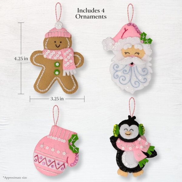 Bucilla Santa Sweets | Kit de adornos de fieltro | 89708E