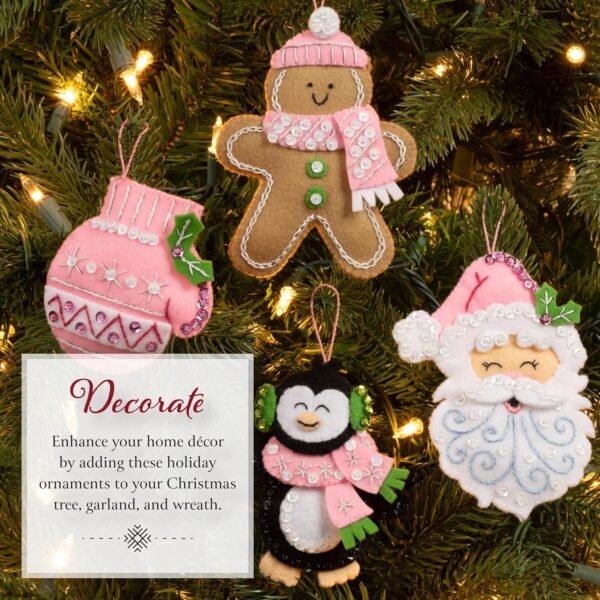 Bucilla Santa Sweets | Kit de adornos de fieltro | 89708E