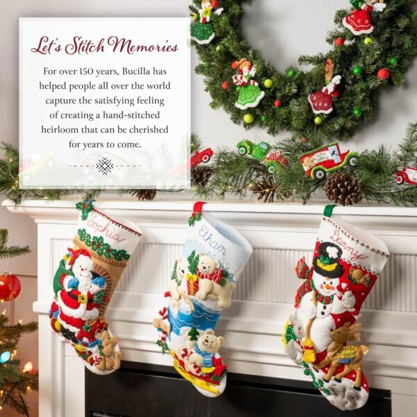 Bucilla Snowman's Candy Confections | Kit de adornos de fieltro | 89730E