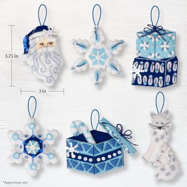bucilla-felt-applique-6-piece-ornament-making-kit-arctic-santa-friends-p-89697e-variant-01 Bucilla Arctic Santa & Friends | Felt Applique Ornament Kit | 89697E product image