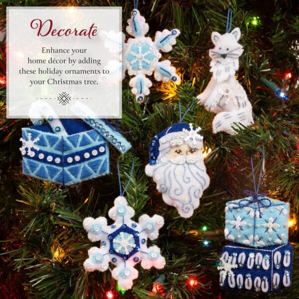 bucilla-felt-applique-6-piece-ornament-making-kit-arctic-santa-friends-p-89697e-variant-03 Bucilla Arctic Santa & Friends | Felt Applique Ornament Kit | 89697E product image
