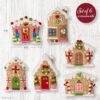 Bucilla Candy Christmas Cottages | Kit de adornos de fieltro | 89738E