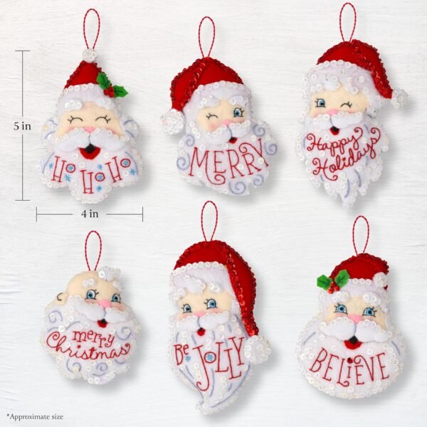 Bucilla Holiday Greetings | Felt Applique Ornament Kit | 89663E product image