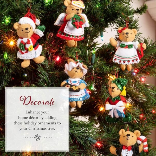 Bucilla Teddy Bear Traditions | Felt Applique Ornament Kit | 89646E product image