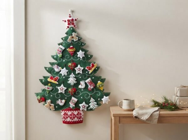 Bucilla Nordic Tree | Kit de calendario de Adviento de fieltro | 86584
