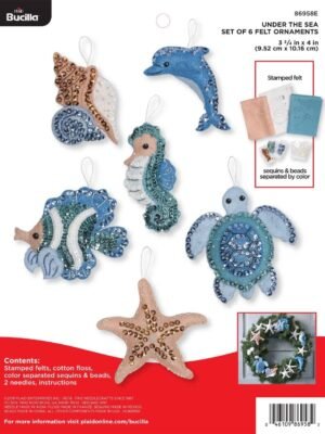 Bucilla Under the Sea | Felt Applique Ornament Kit | 86958E product image