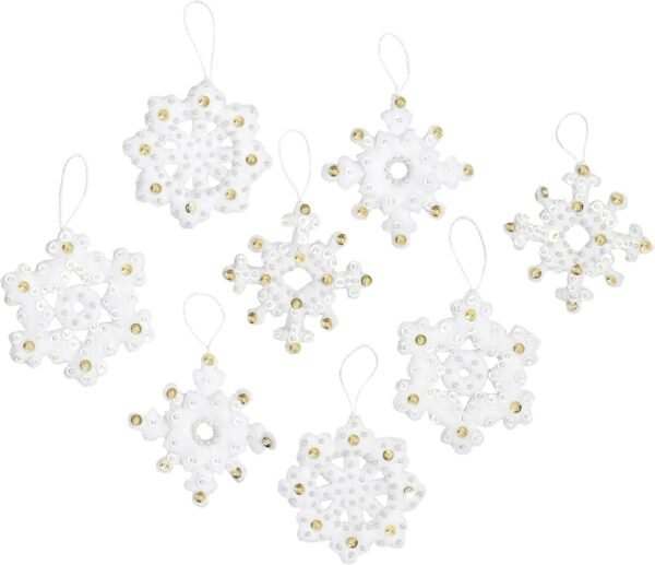 Bucilla Elegant Christmas Snowflakes | Felt Applique Ornament Kit | 86984E product image