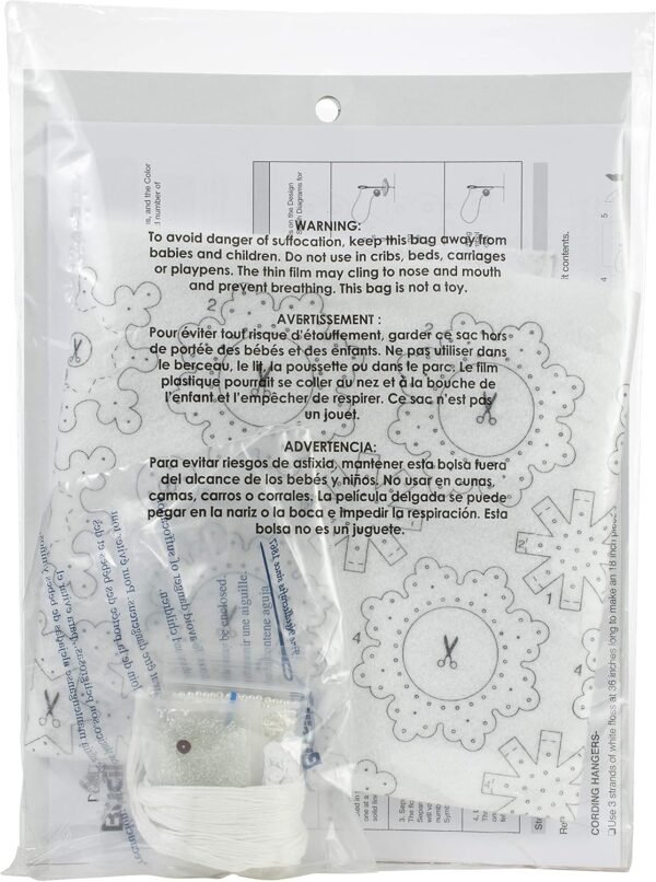 Bucilla Elegant Christmas Snowflakes | Felt Applique Ornament Kit | 86984E product image