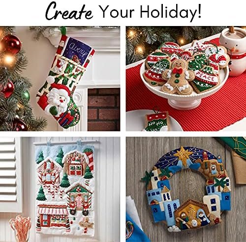 Bucilla Christmas Toys | Felt Applique Wreath Kit | 86363