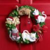 Bucilla Holiday Housecats | Kit de corona navideña de fieltro | 89490E